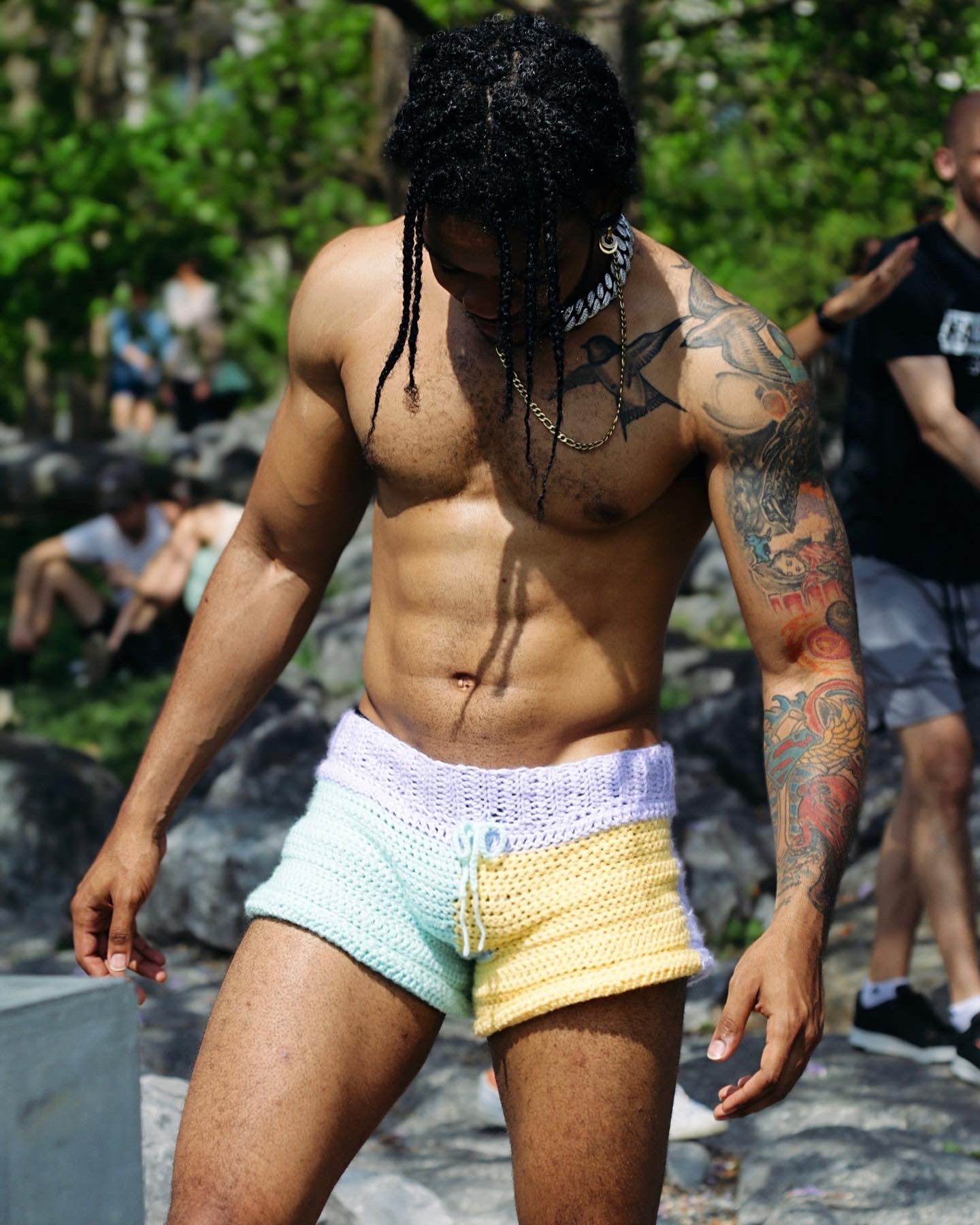 Color Block Retro Shorts