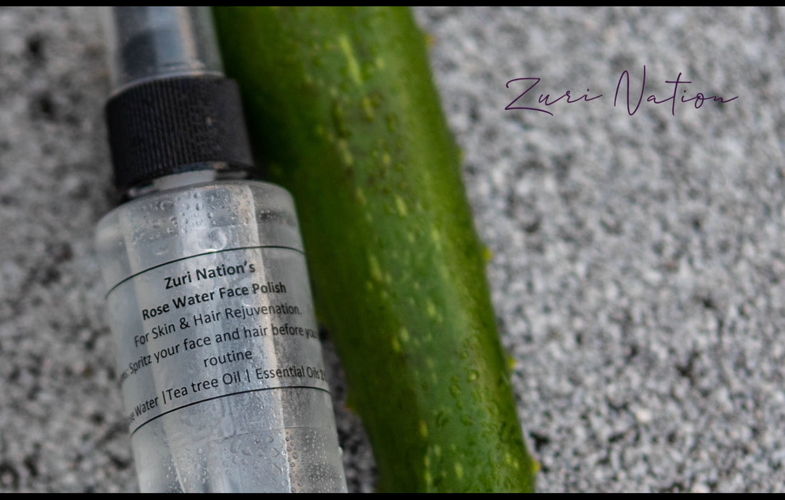 Rose water toner made with glycerin, rose water and tea tree oil